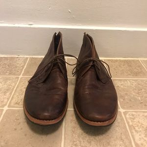 Brown leather Timberland lace up short oxford boots mens size 12